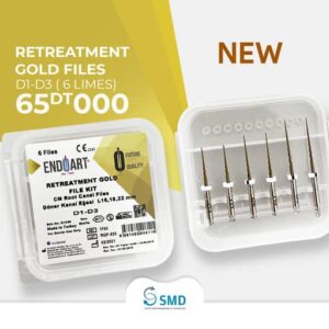 Assortiment De 6 Limes De Retraitement D1 D3 Ruby Dent – endodontie disponible chez Dentoria Tunisie