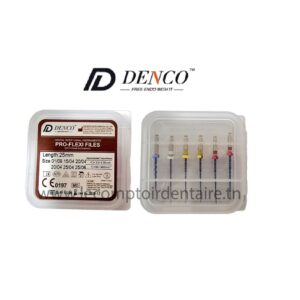 Assortiment De Limes Mécanisée Pro Flexi 25 Mm Denco – endodontie disponible chez Dentoria Tunisie