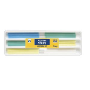 STRIPS ABRASIF DENTAIRE SUPER-FINE + FINE + MOYENNE + GROS 75PCS